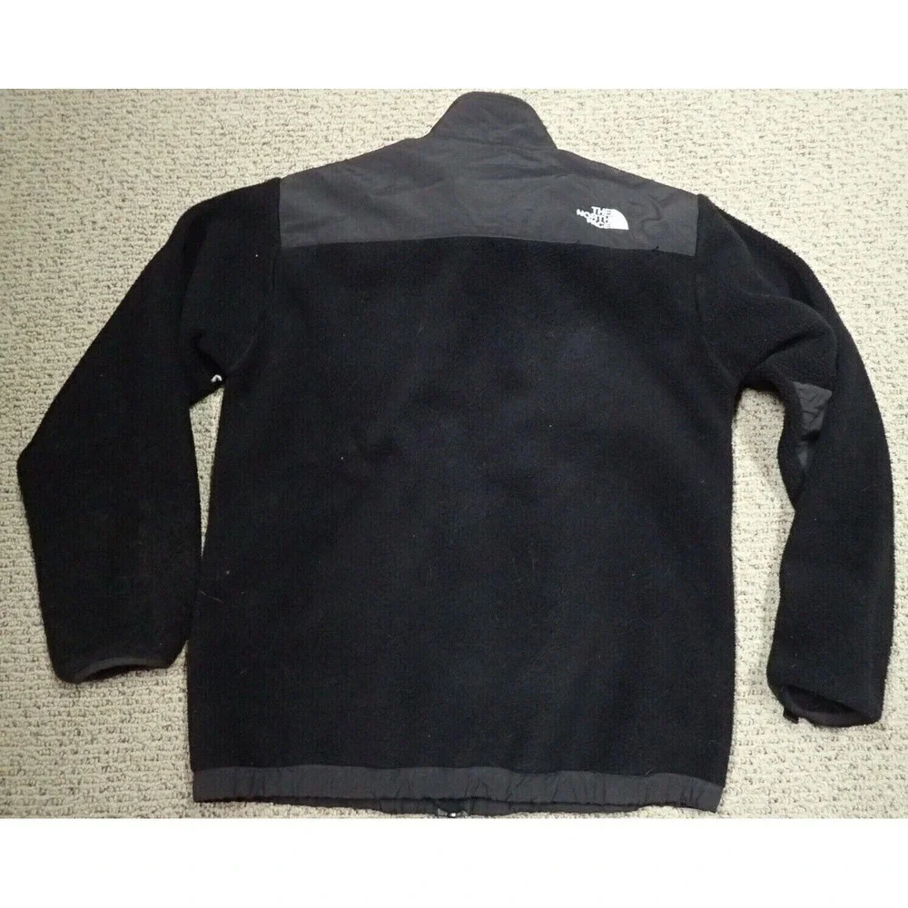 The North Face Denali Jacket Boys XL Black Excellent Fleece Full Zip Overlay